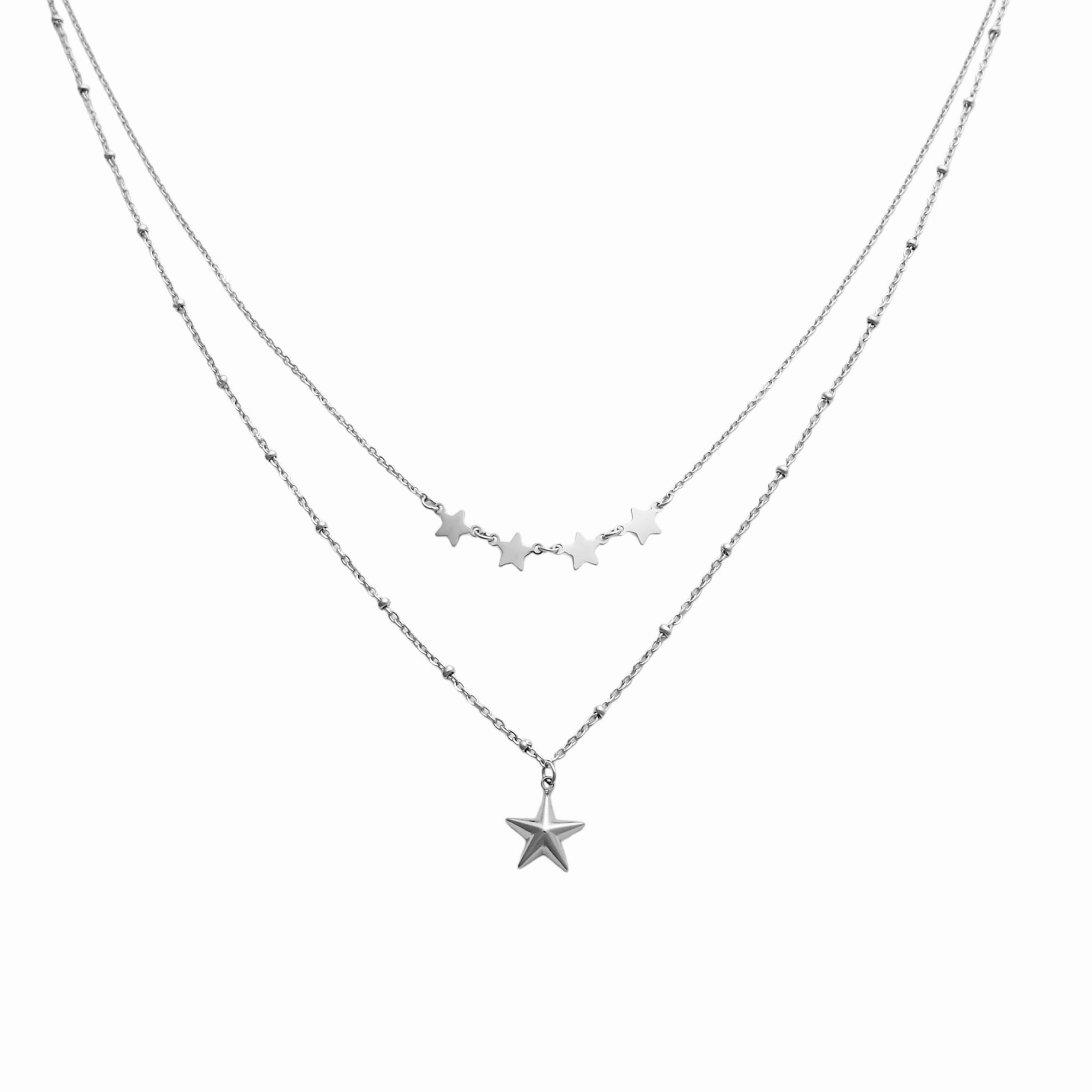 Dubbele ster ketting
