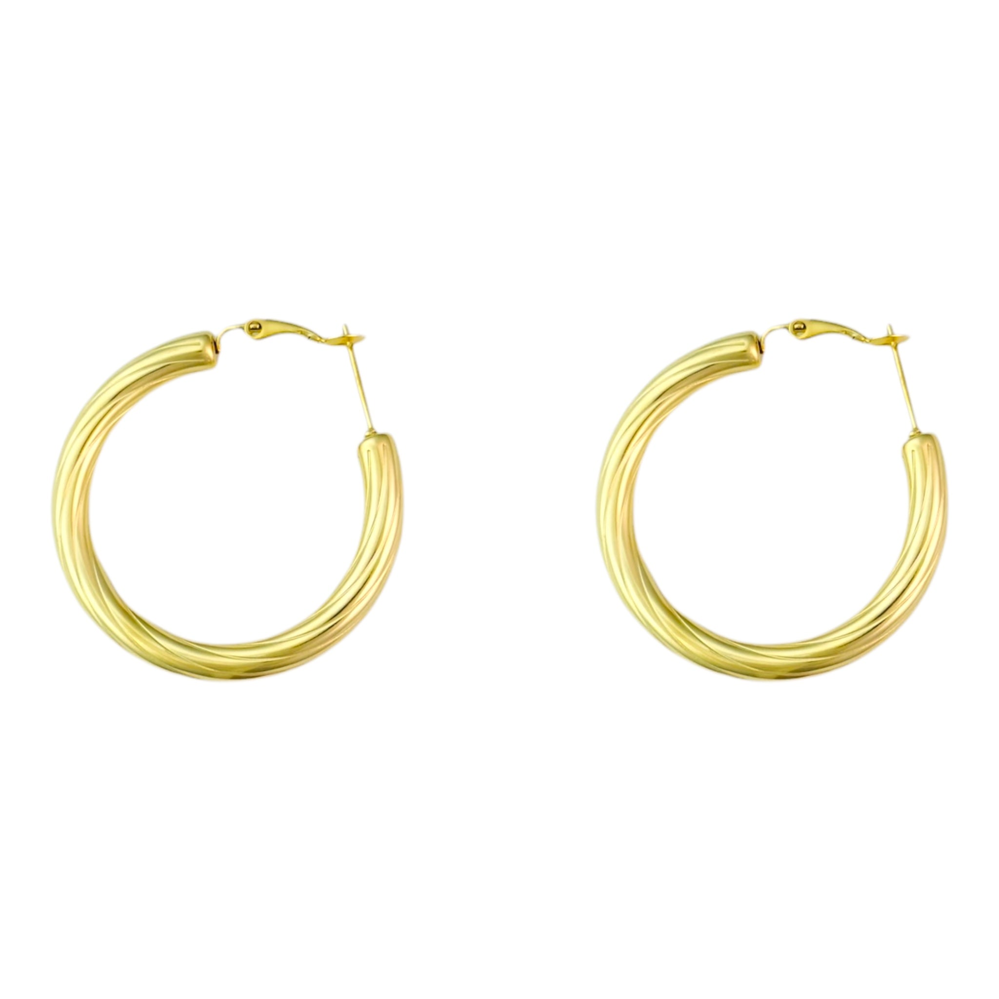 Twisted hoops earrings 40MM