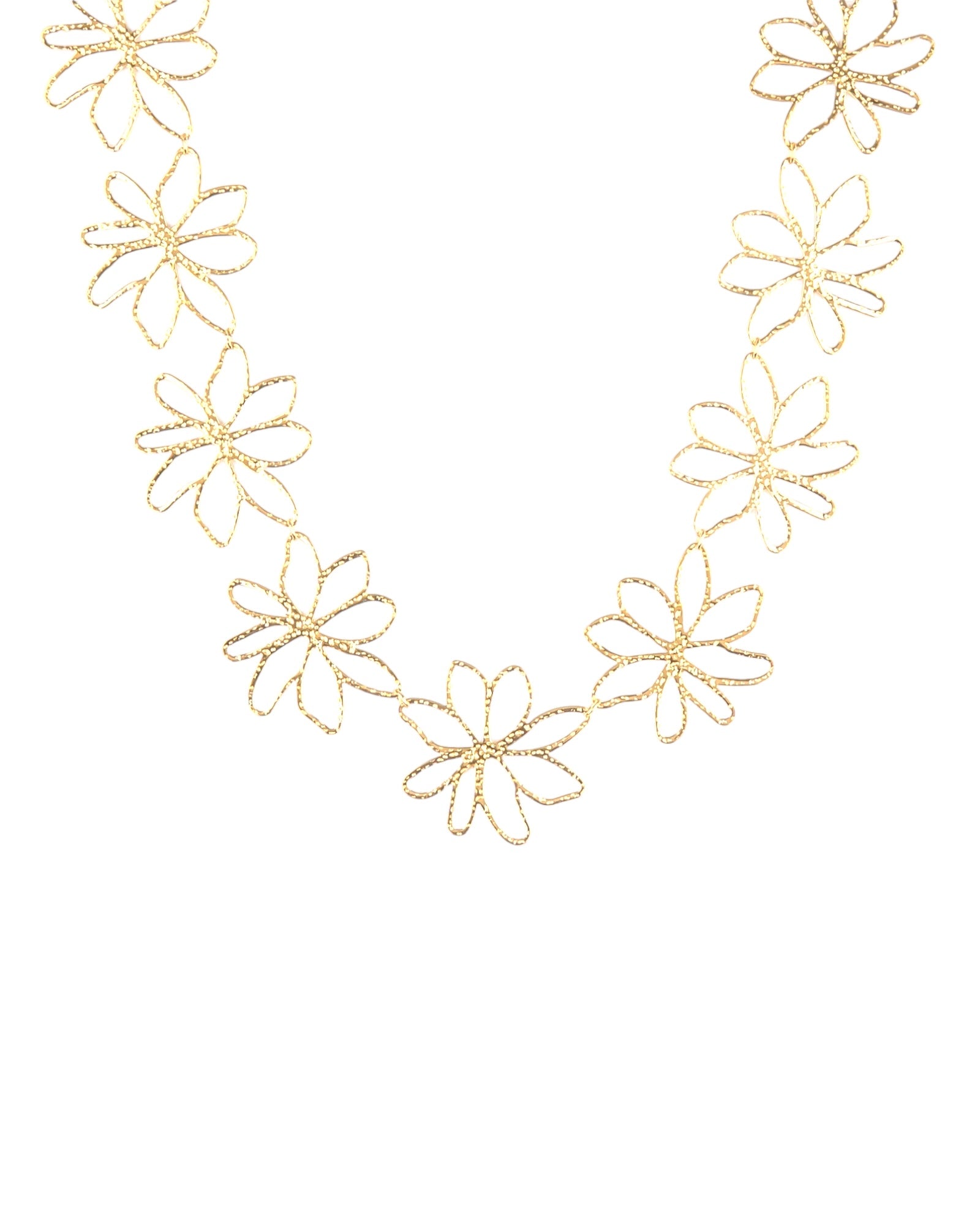 Open bloem statement ketting