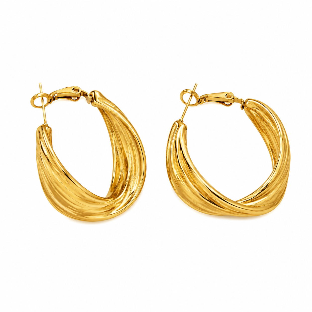 Chunky hoop earrings