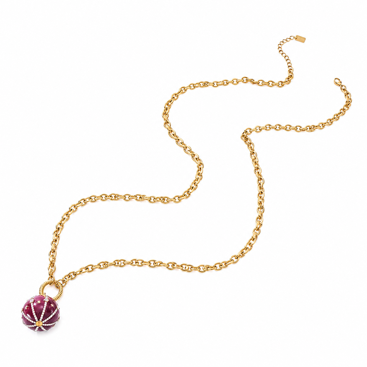 Fabergé lange ketting rood