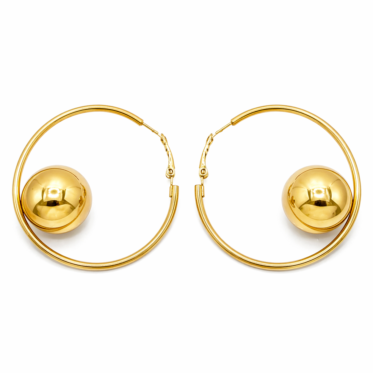 Beaded hoop earrings