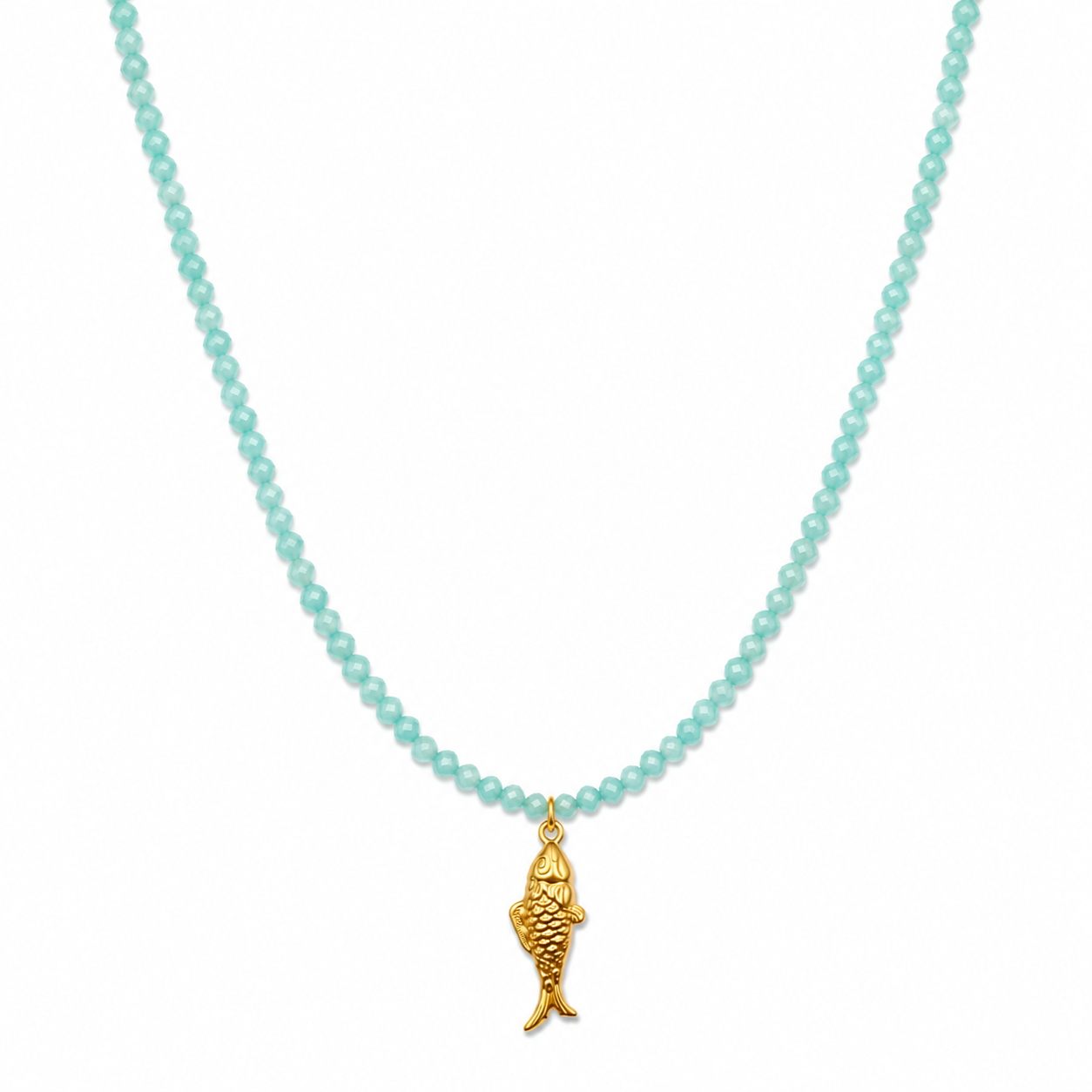 Forel turq beads ketting