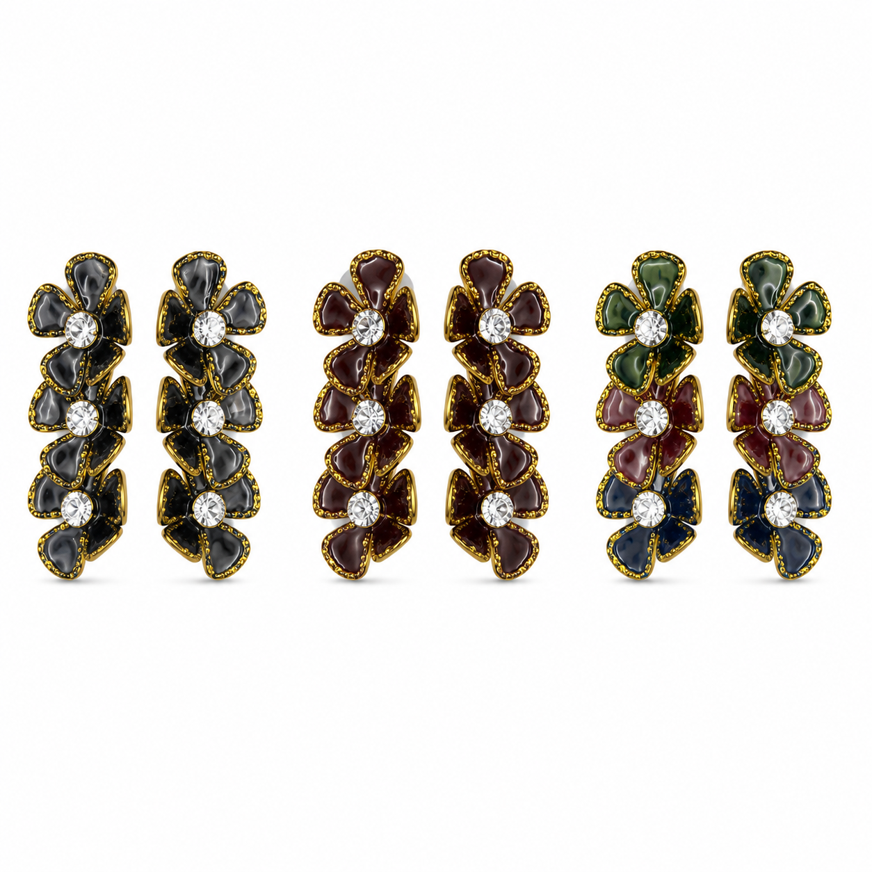 Flower statement oorbellen