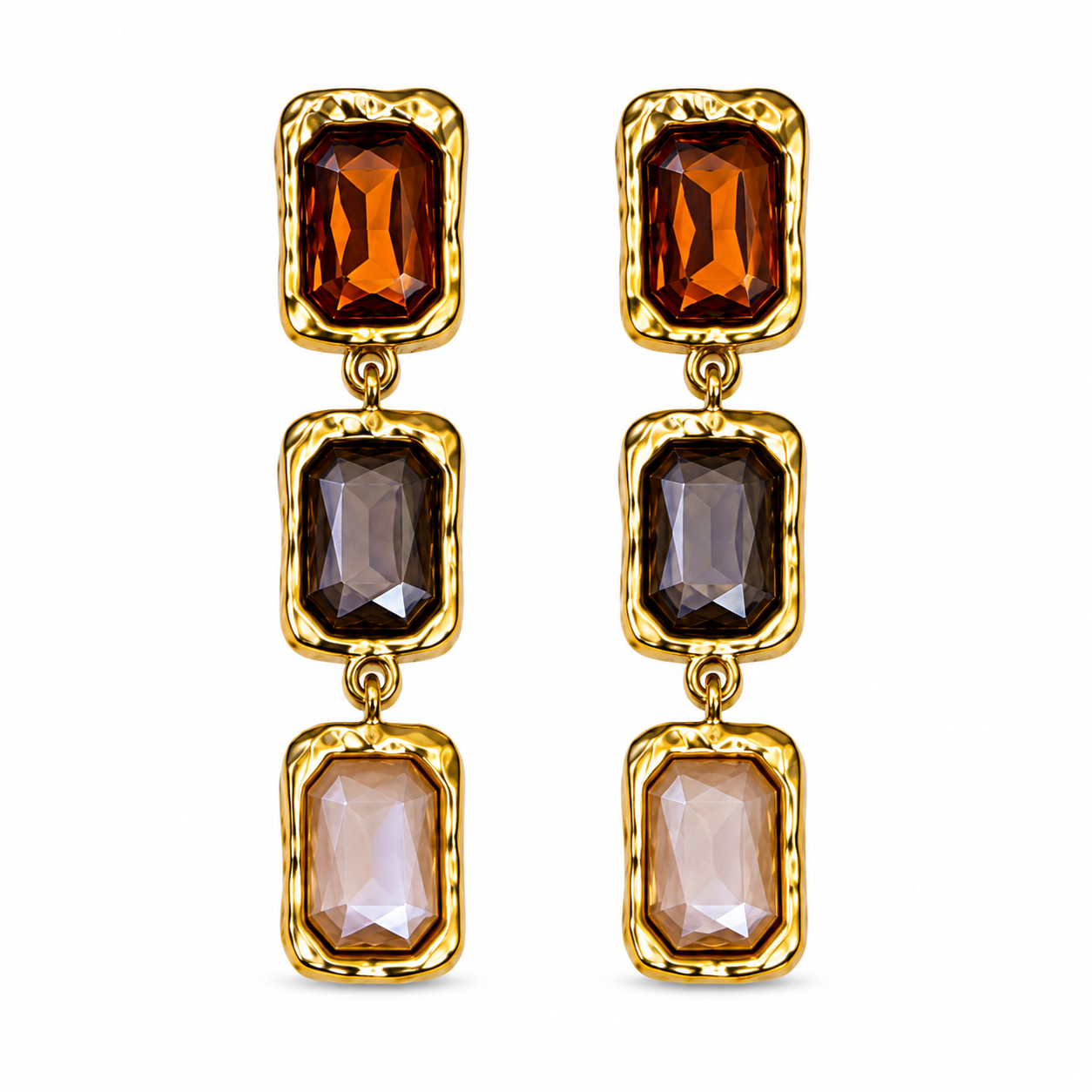 Stone statement oorbellen