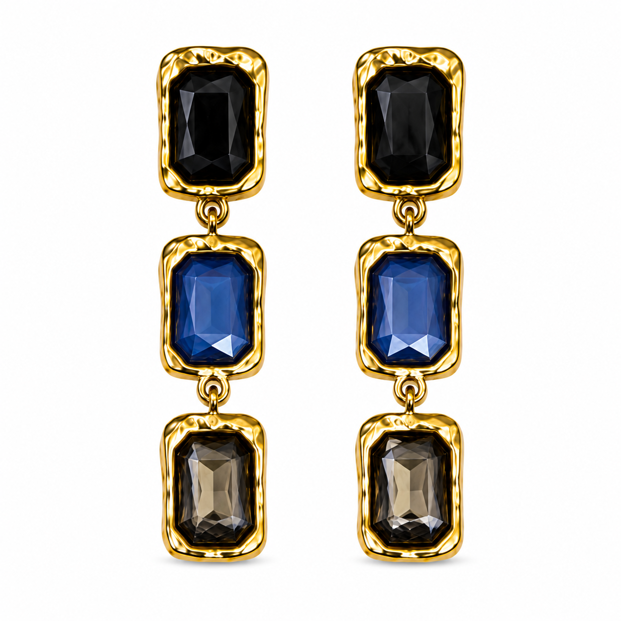 Stone statement oorbellen