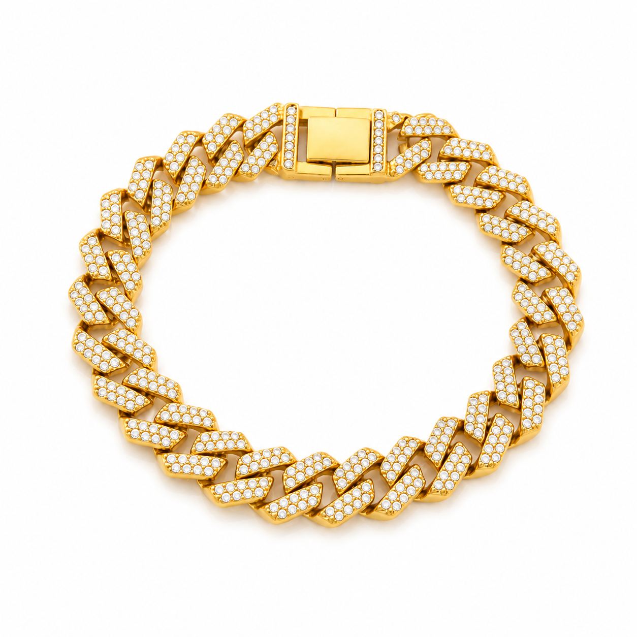 Cuban strass armband