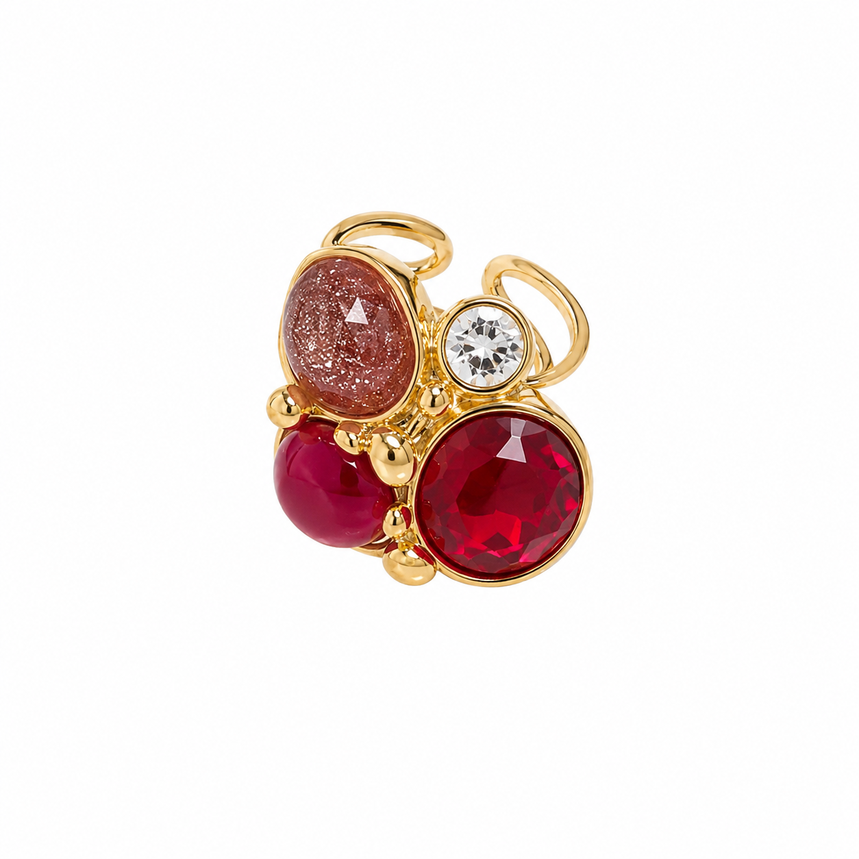 Triple dots strass ring