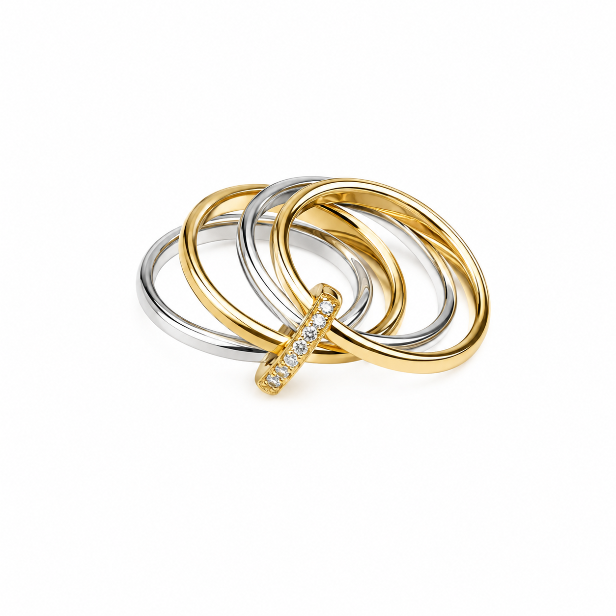 Quatro strass ring