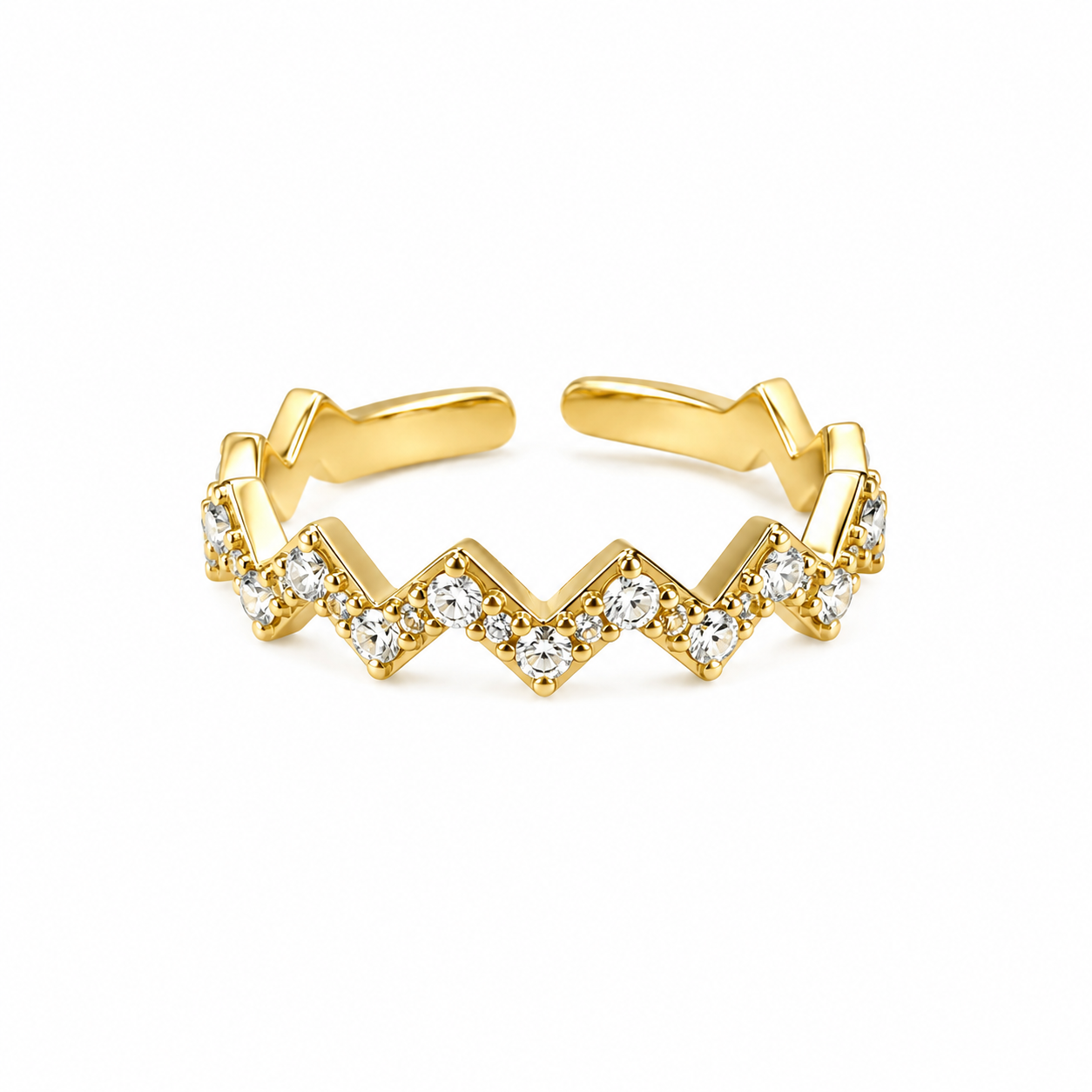 V strass ring