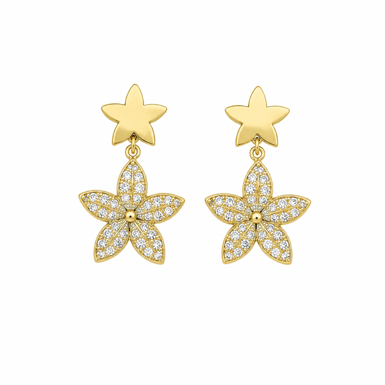 Star strass oorbellen