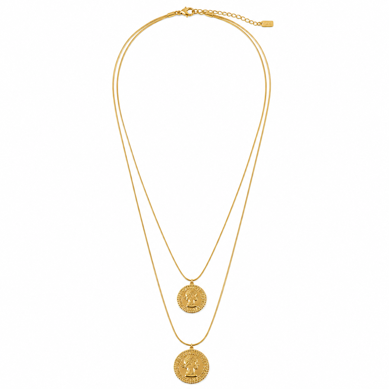 Double coin lange ketting