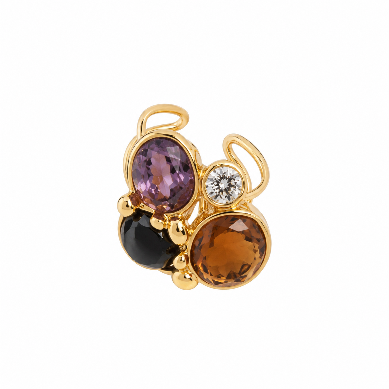 Triple dots strass ring