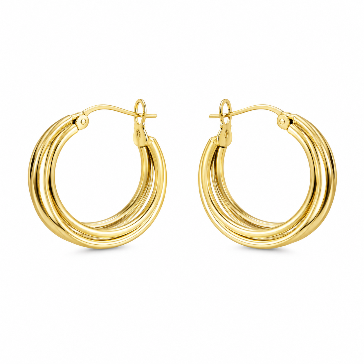 3 stripe hoops oorbellen 20MM