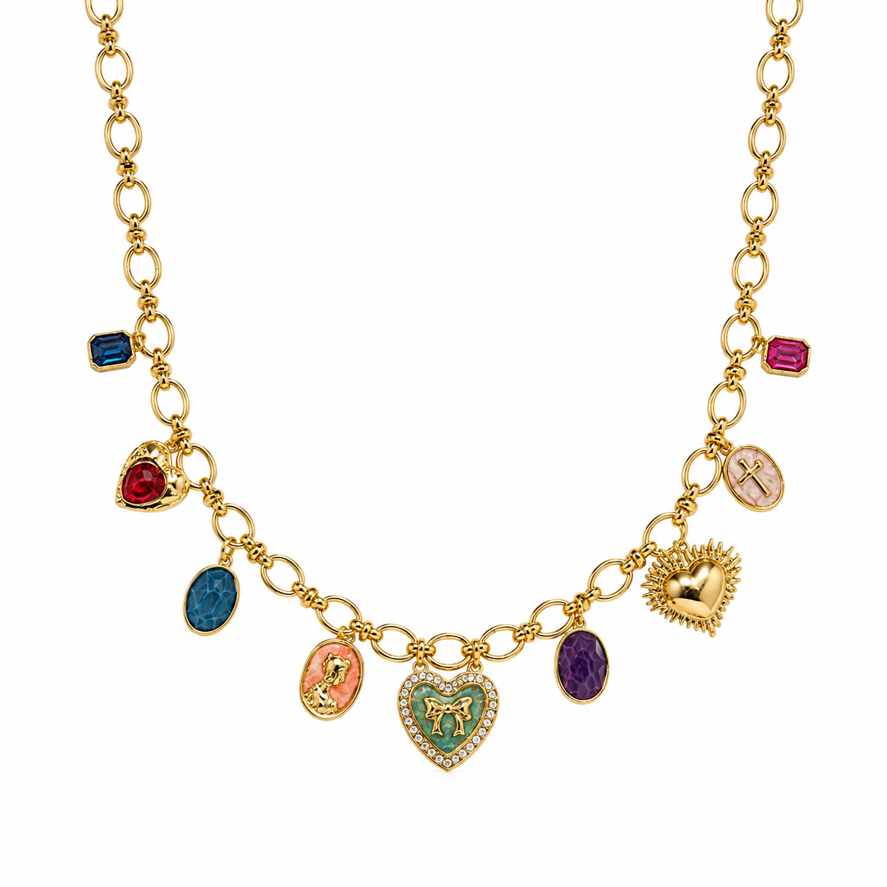 Bow strass bedel ketting