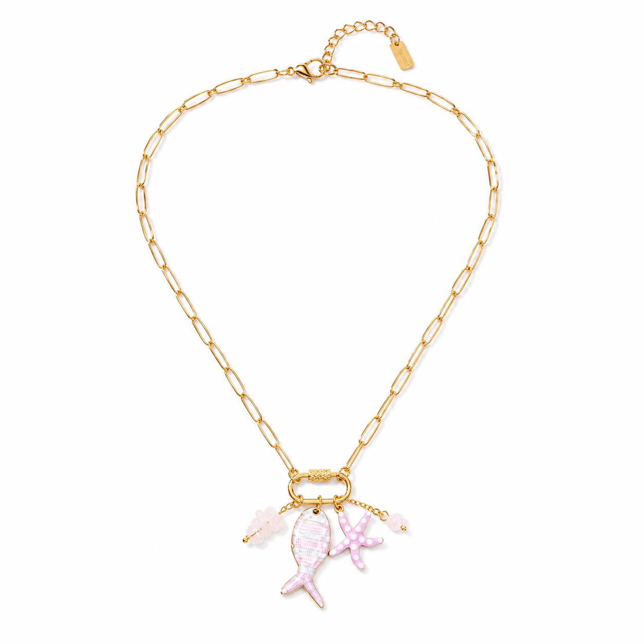 Fishy charm ketting