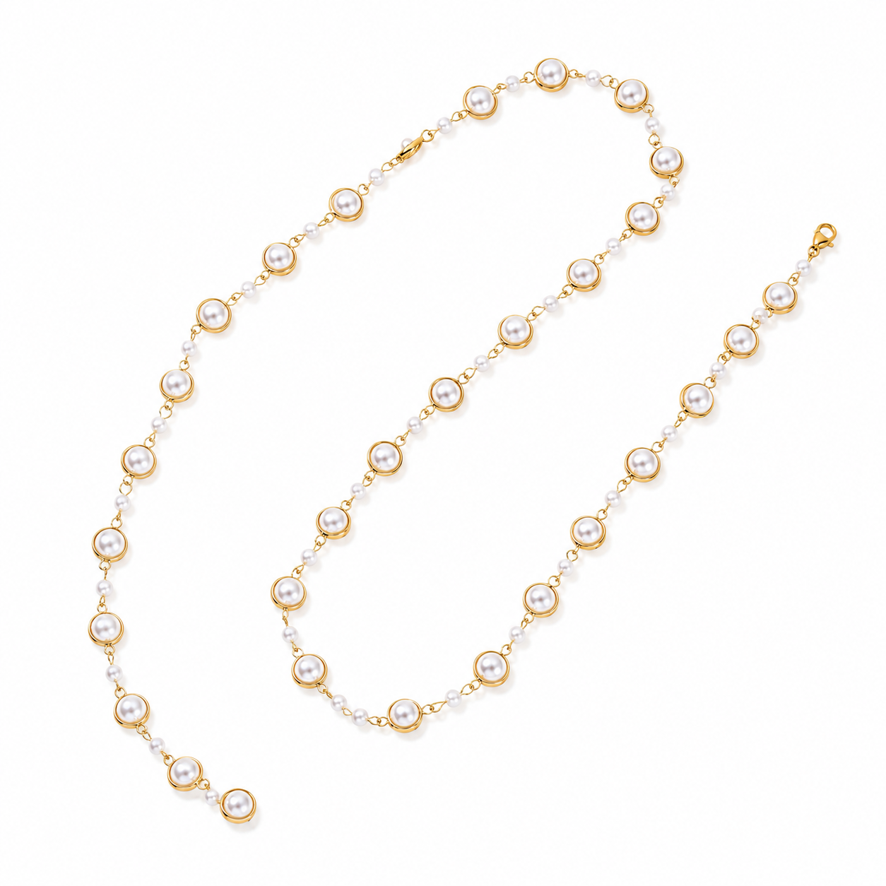 Pearl long Y necklace