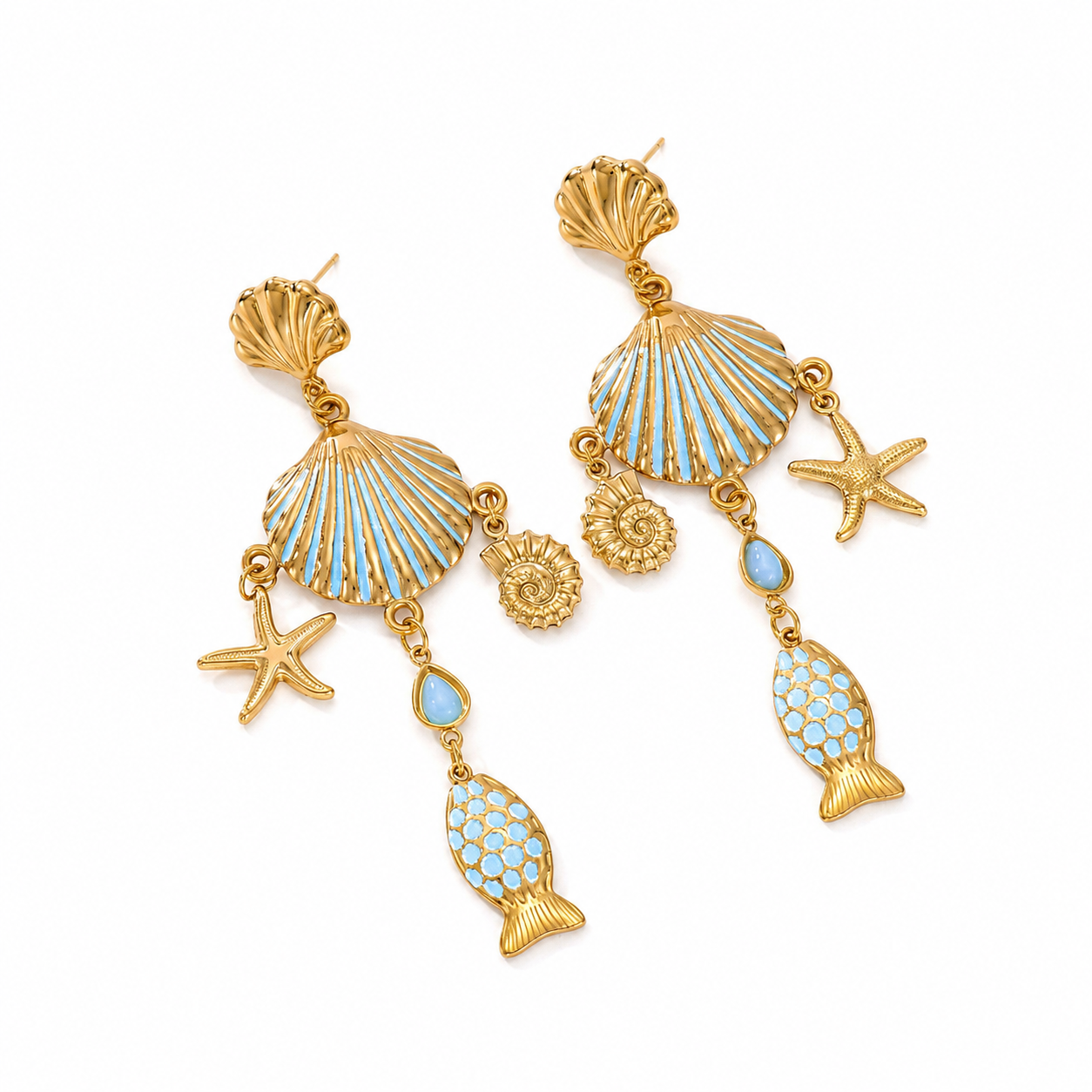 Sea lover statement oorbellen