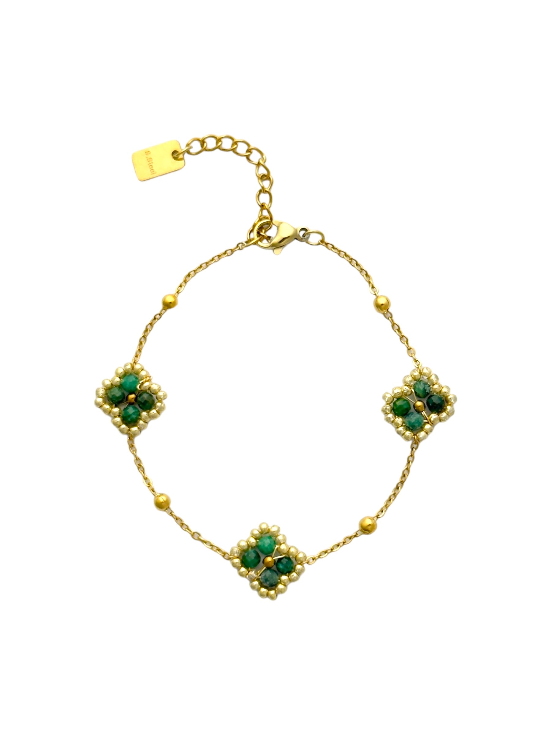 Kleeblatt Perlenarmband