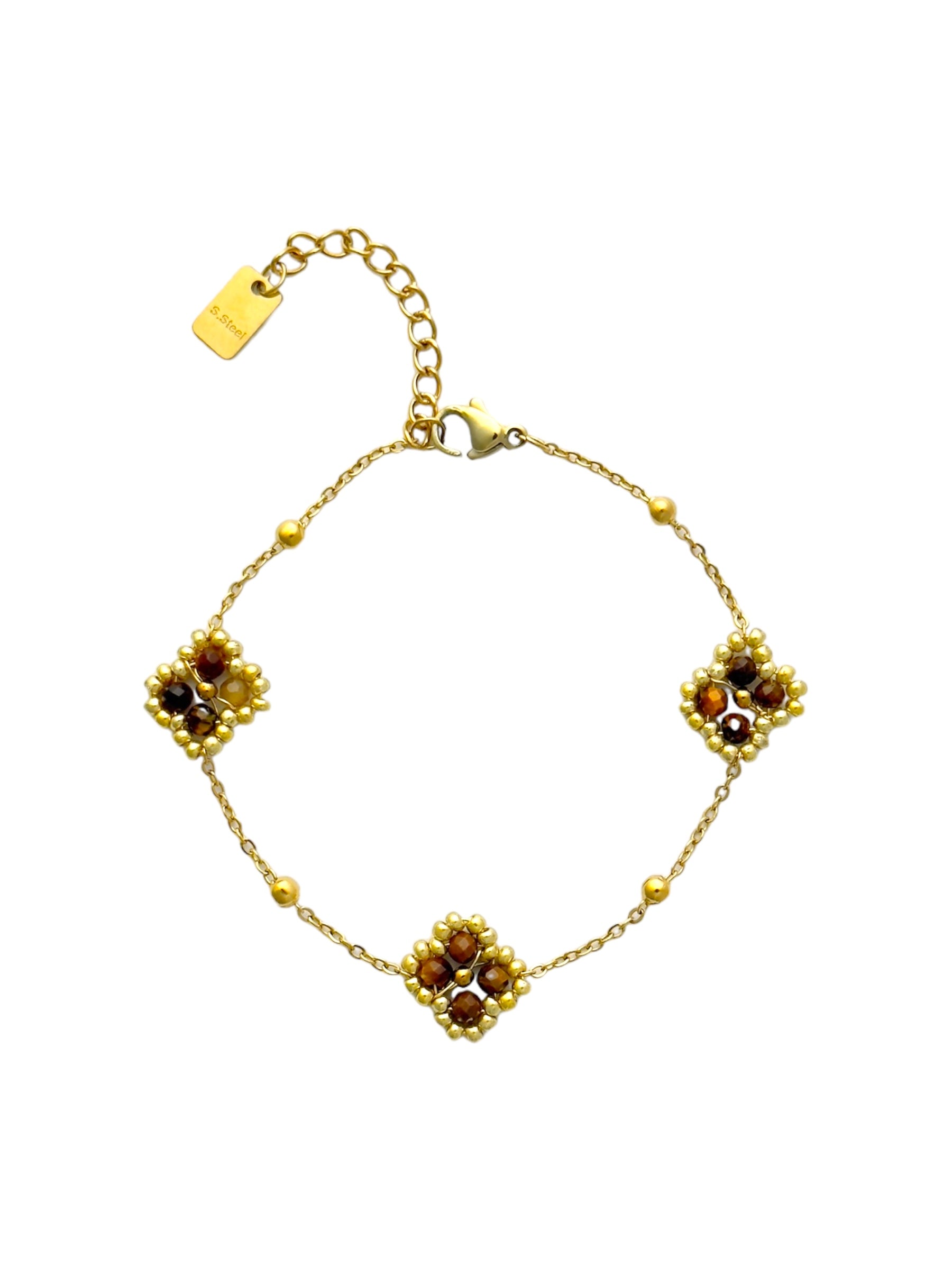 Kleeblatt Perlenarmband