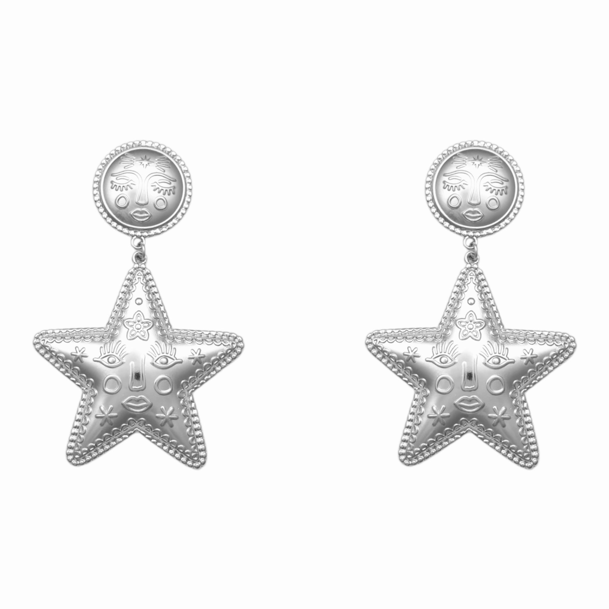 Boho star earring