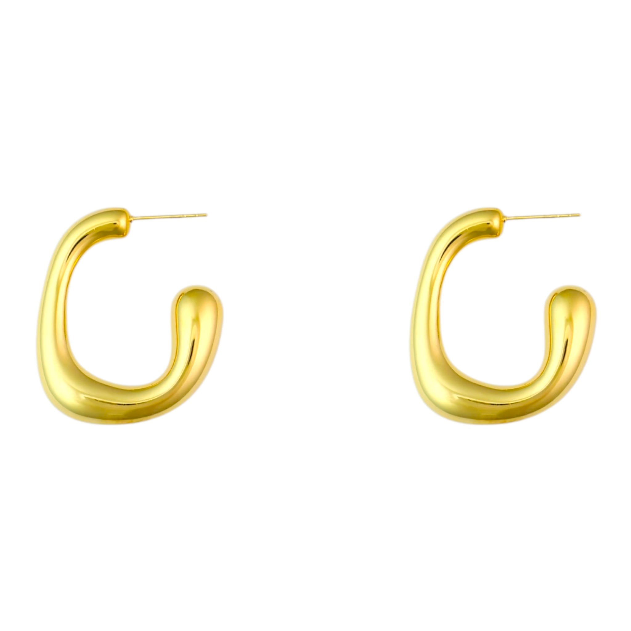 Open Oval hoops oorbellen