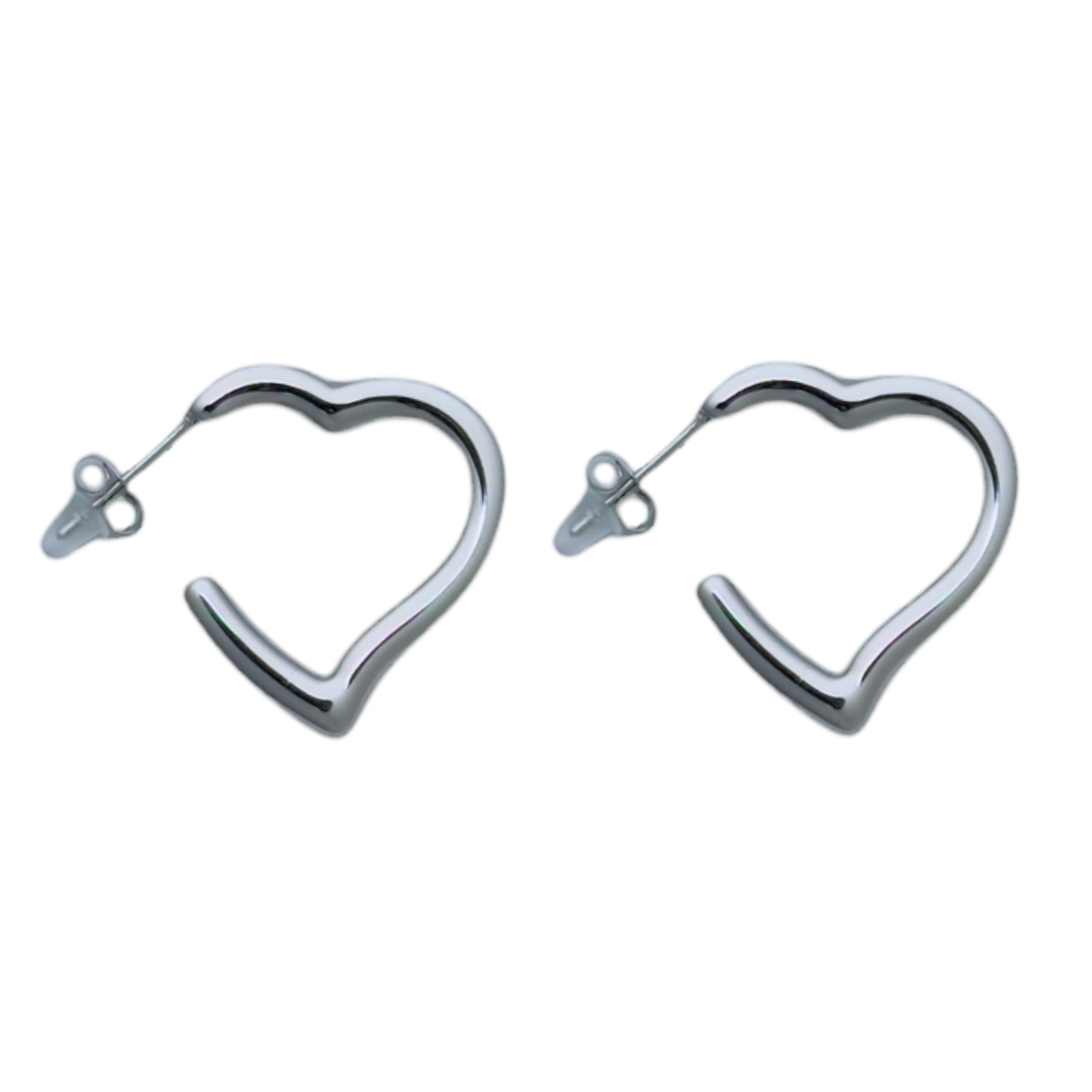 Hanging hearts hoops earrings