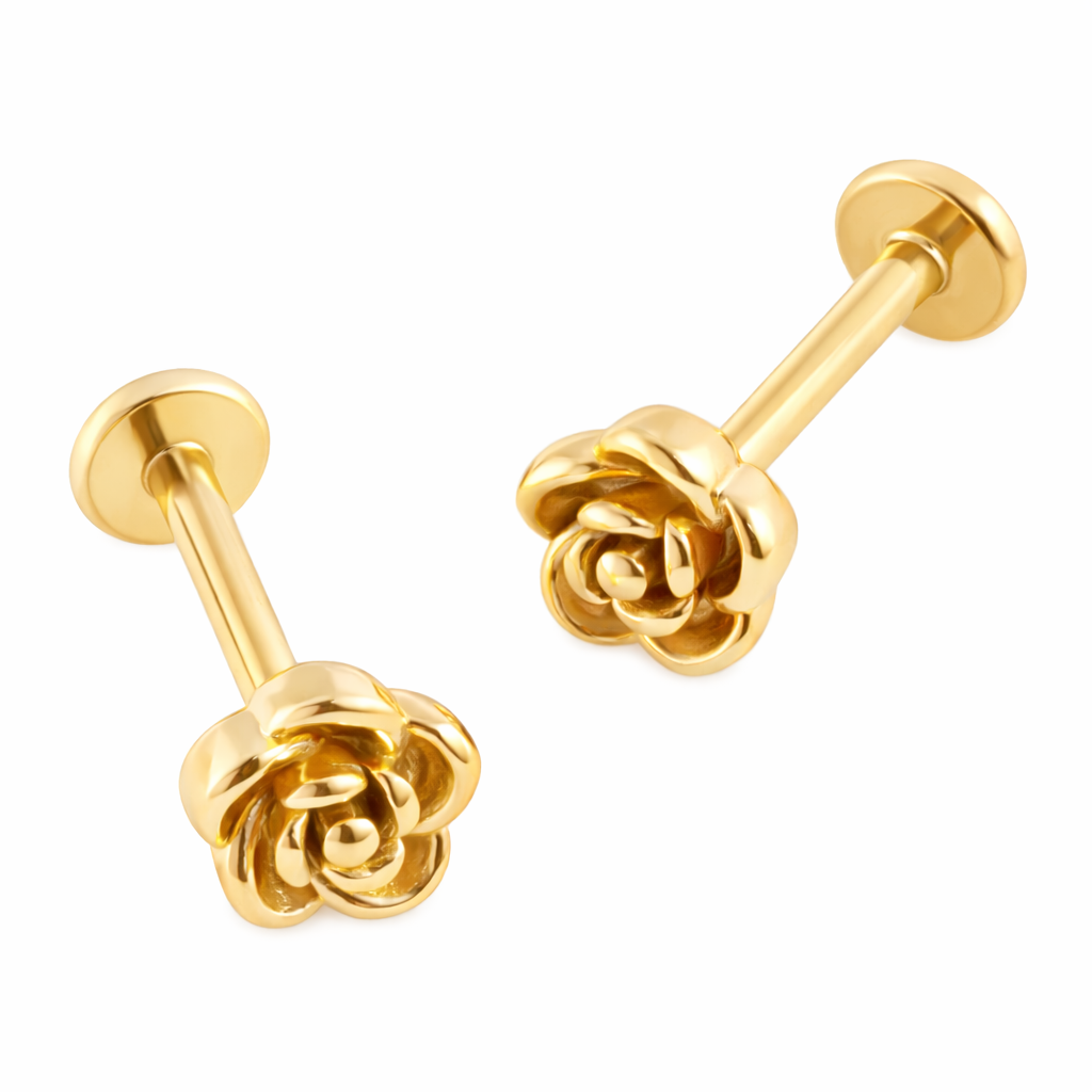 Rose helix earrings
