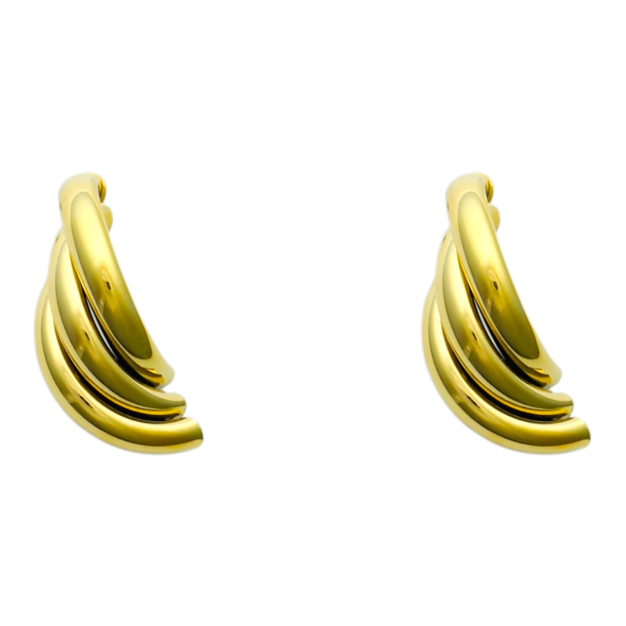 Wave stud earrings