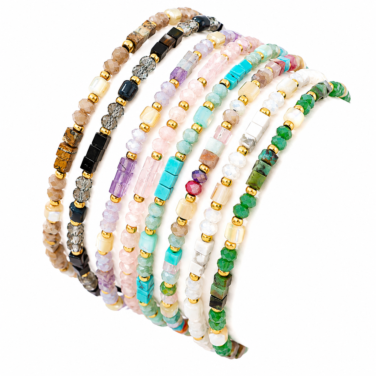 Earth edel steen armband