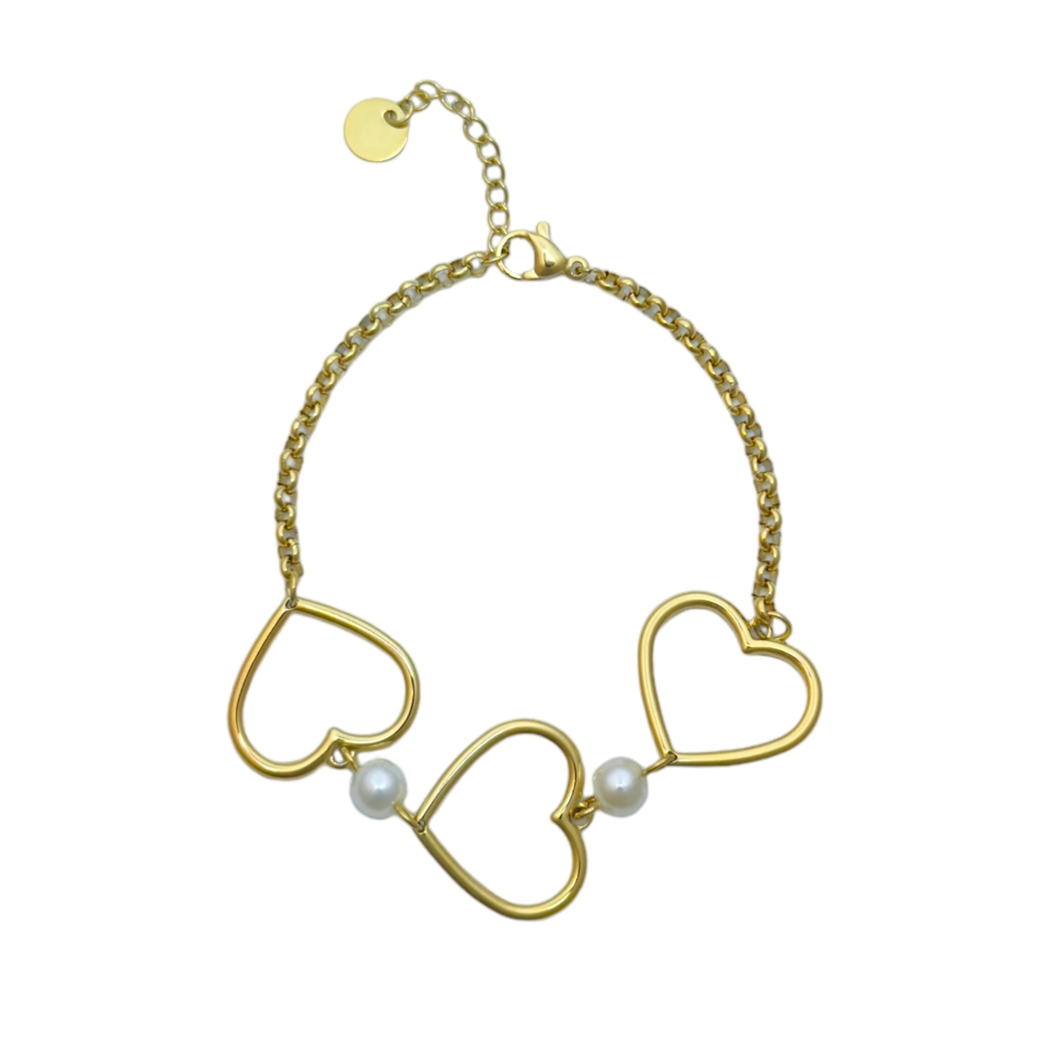 Armband offenes Herz mit Perle