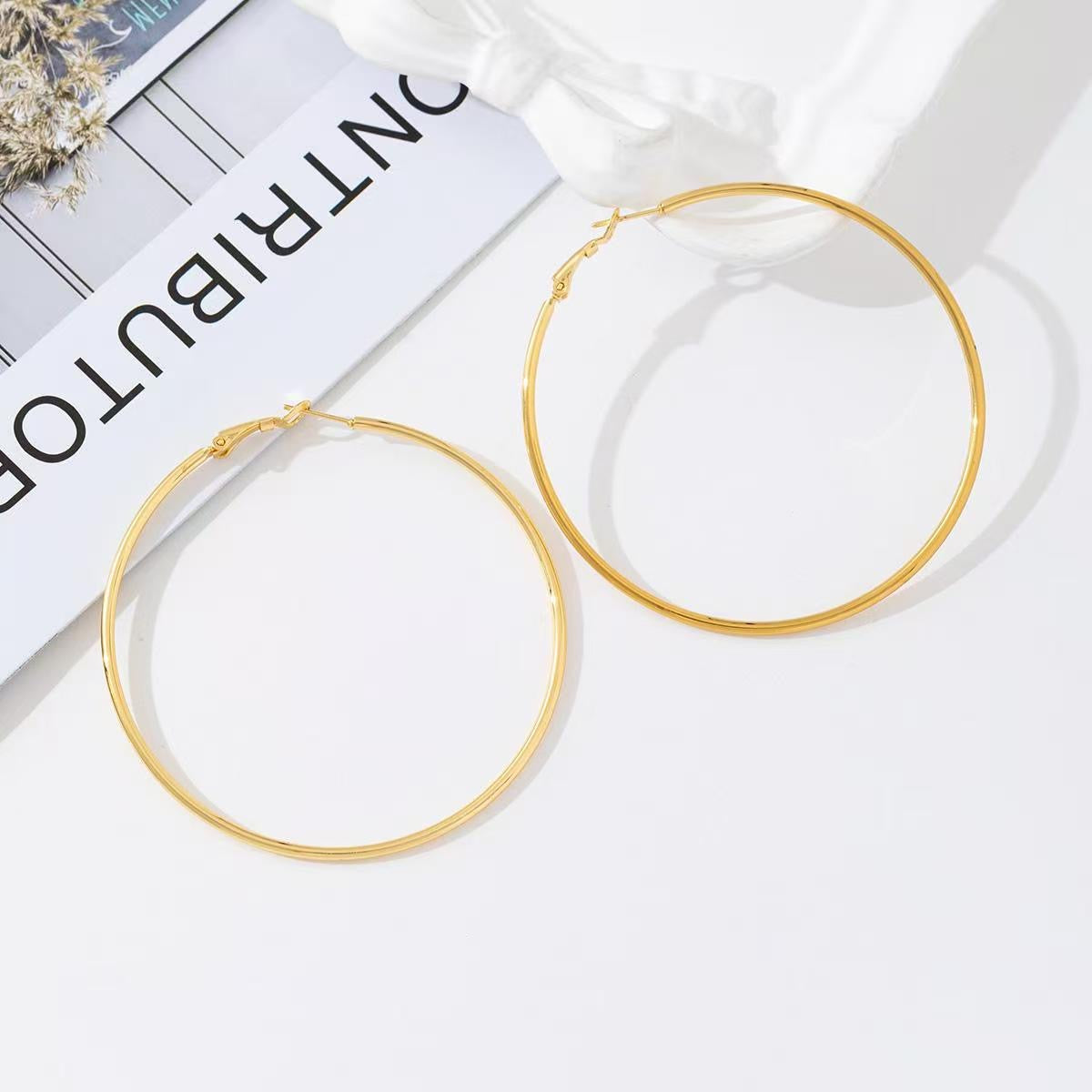 Creole hoop earrings