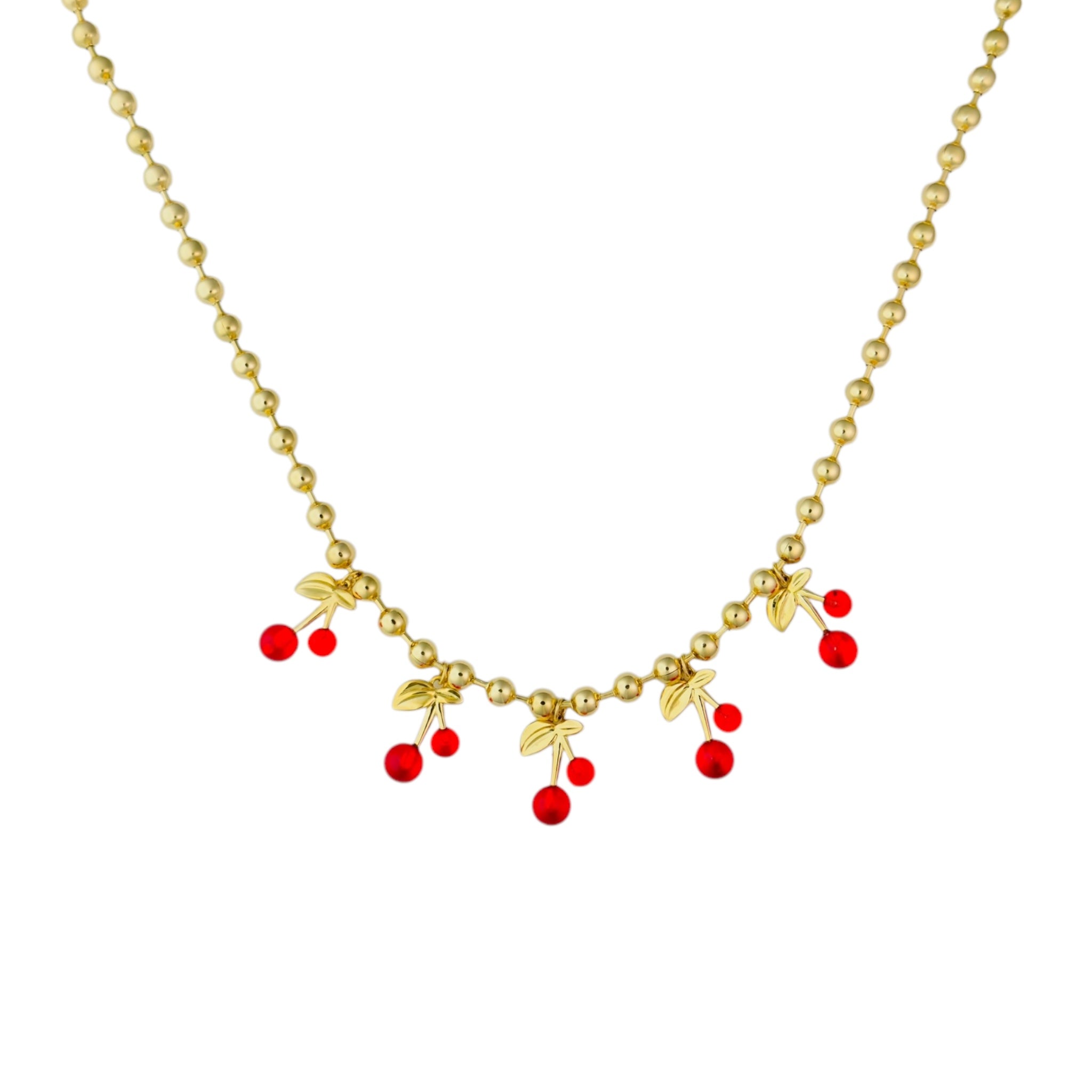 Cherry beads ketting