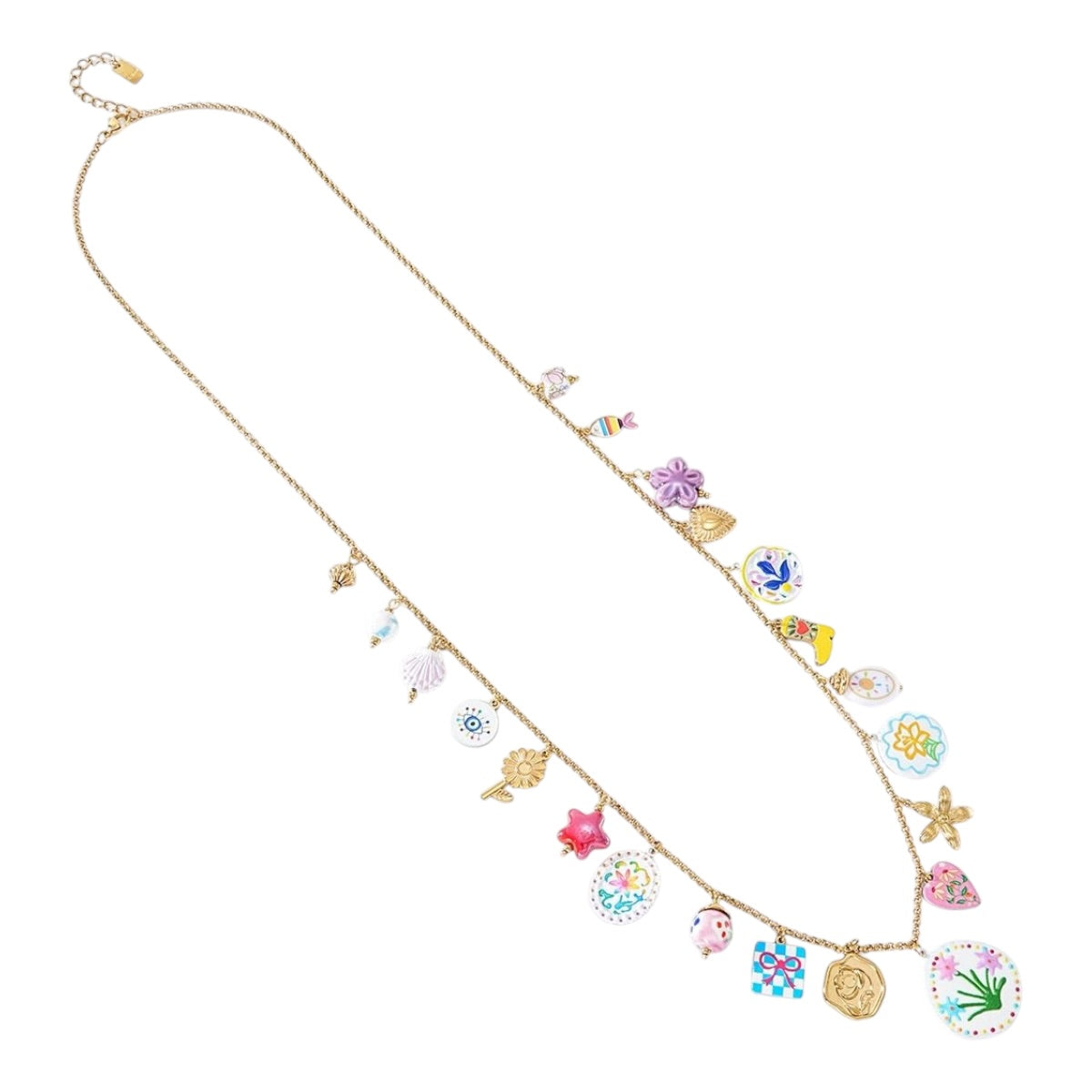 Flower lange bedel ketting