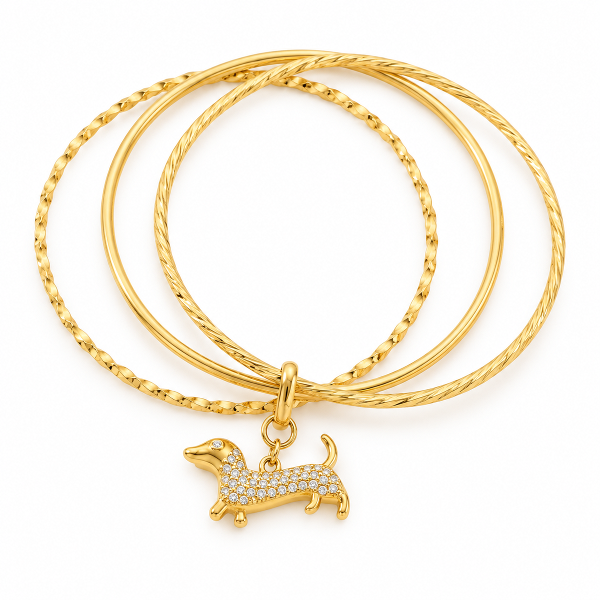 Triple teckel bangle