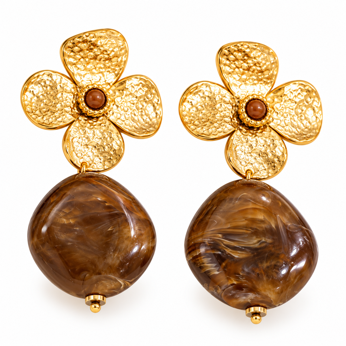 Flowery statement oorbellen
