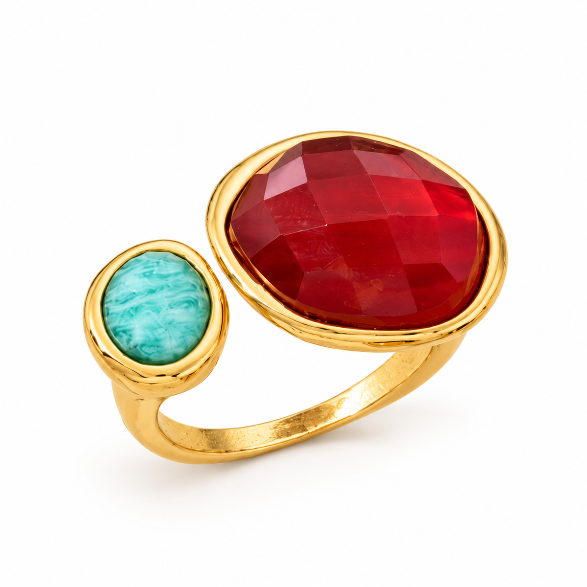 Double edel steen ring