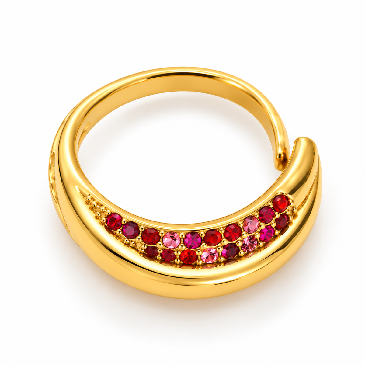 Twisted strass ring