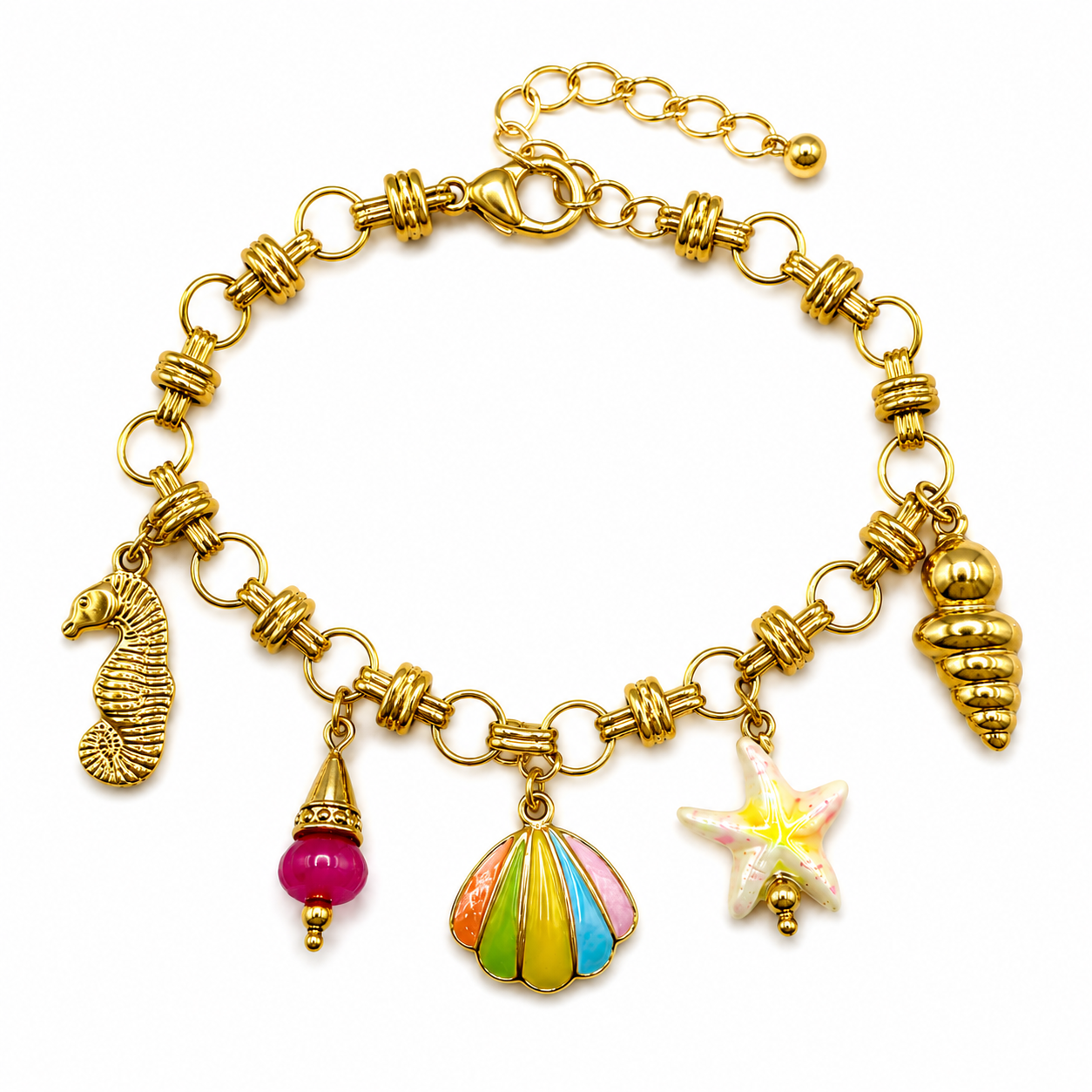 Glückliches Muschelarmband