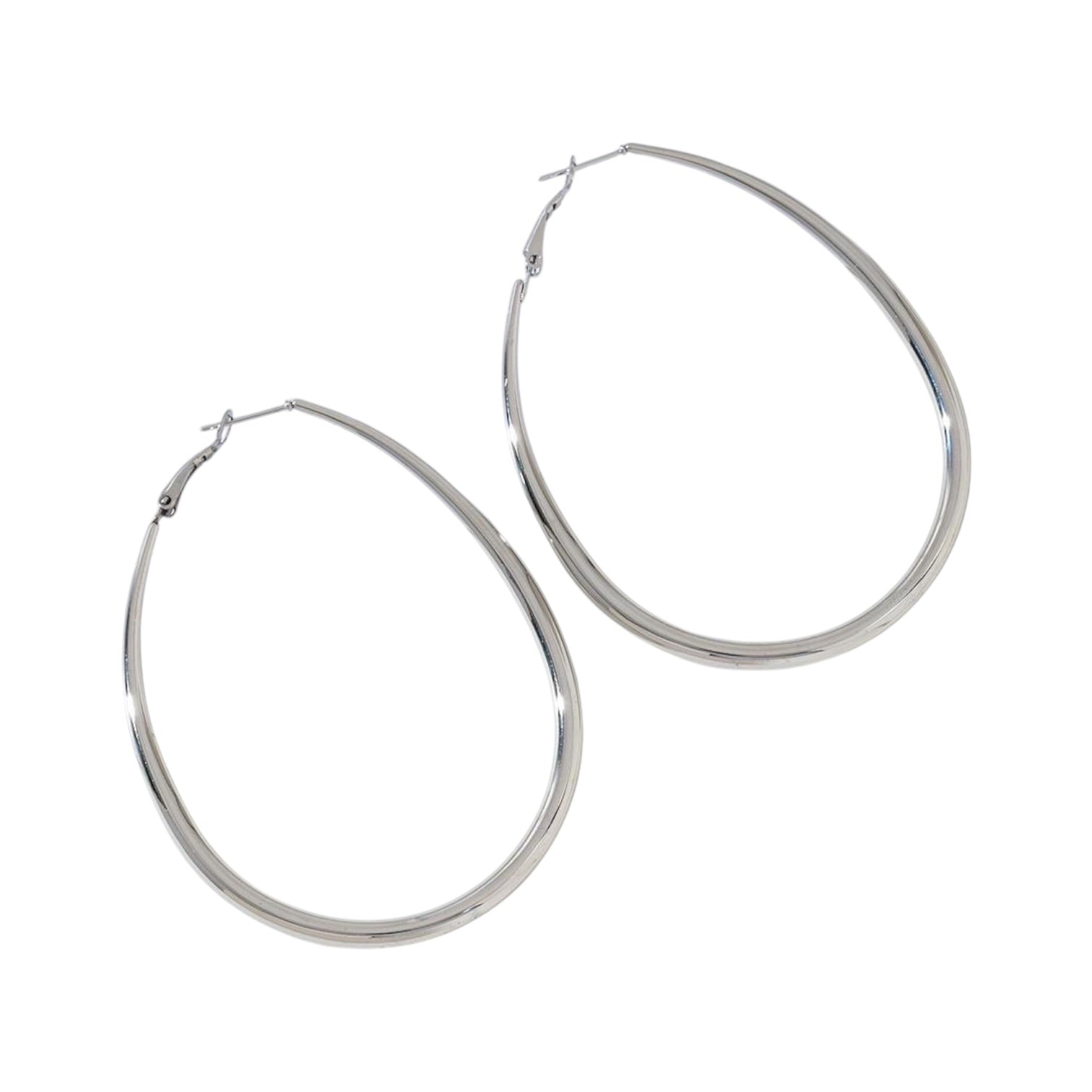 Mega oval hoops oorbellen