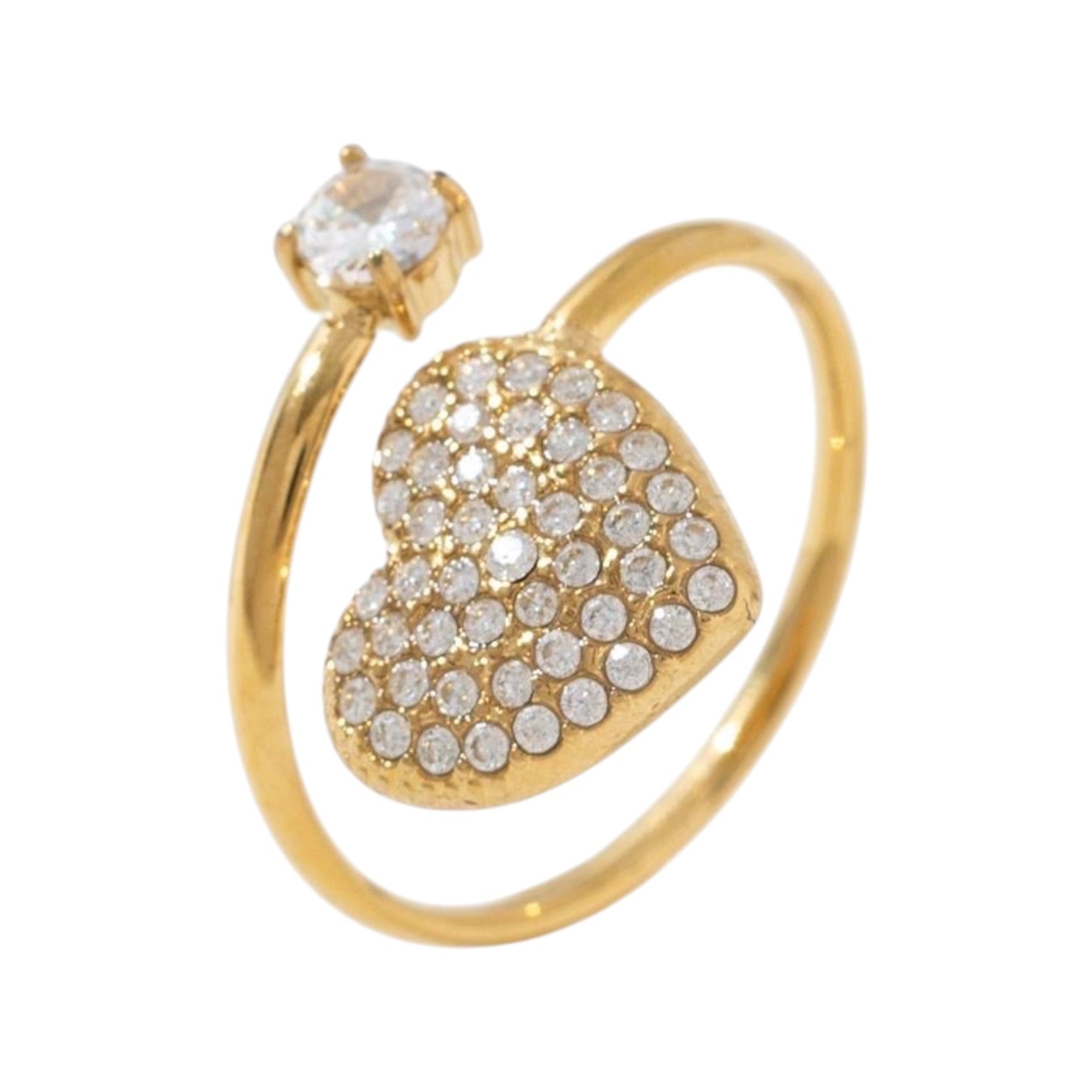 Double love strass ring