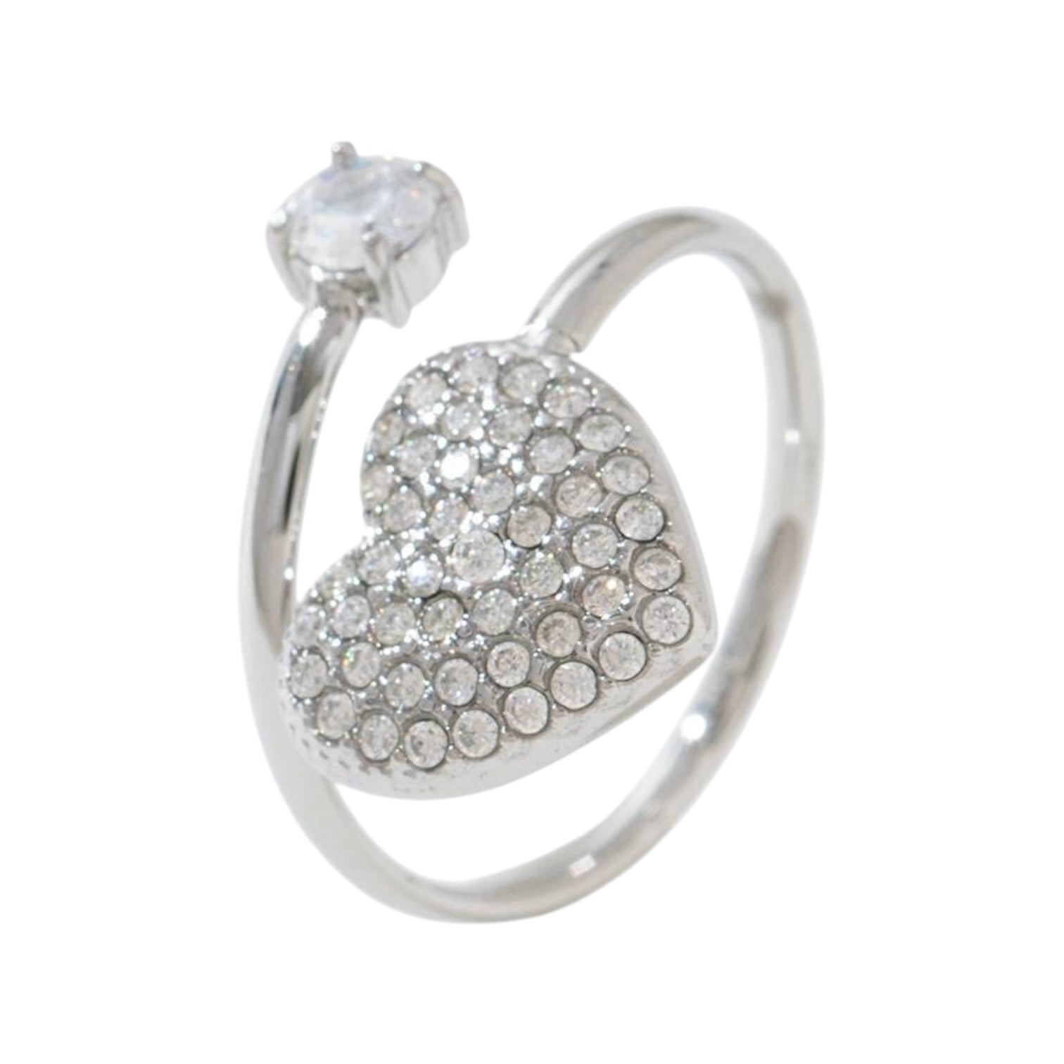 Double love strass ring