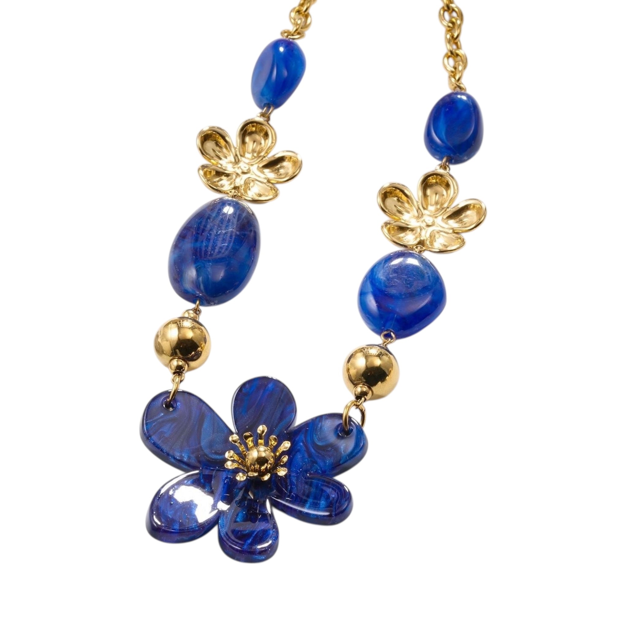 Acryl flower ketting