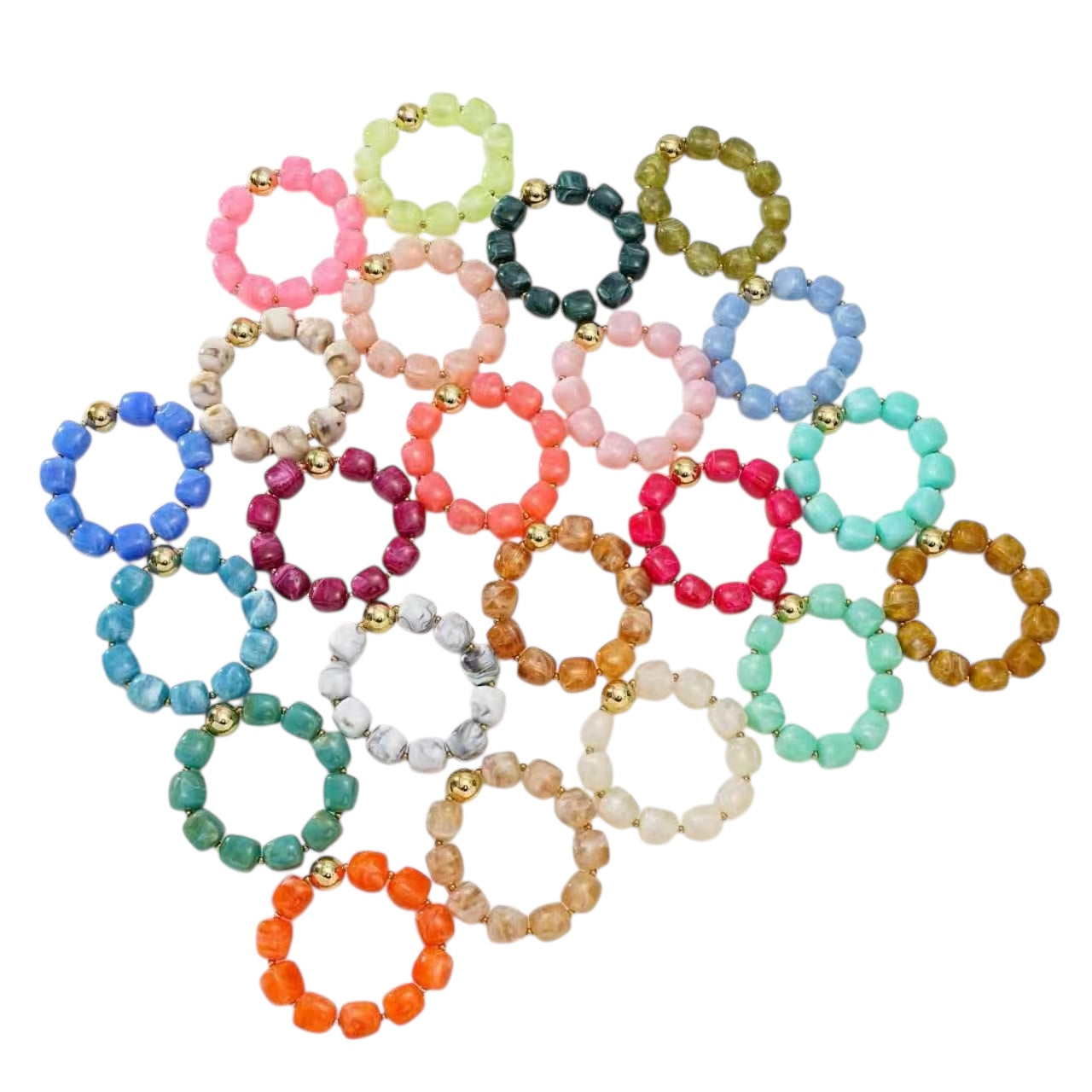 Spring Square beads armband