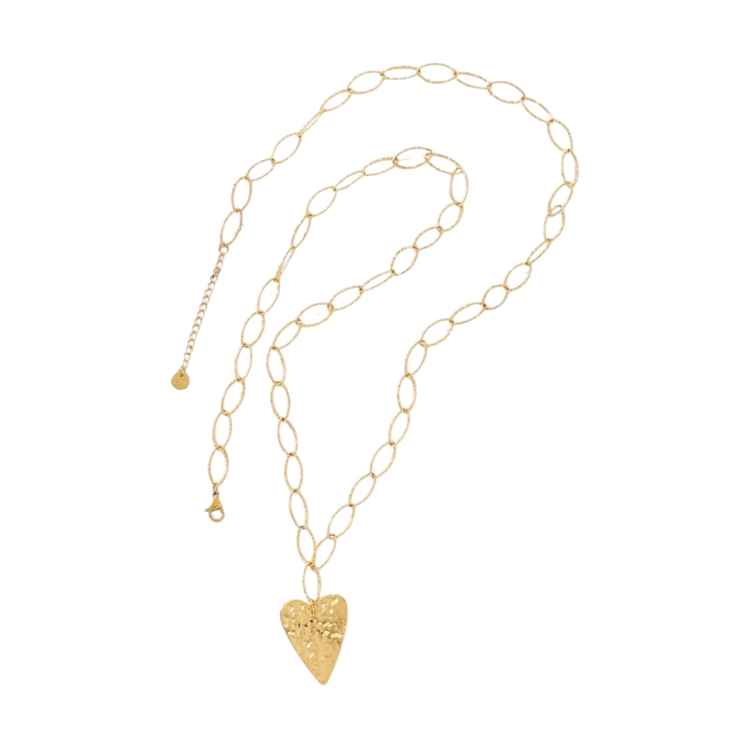 Oval heart Lange ketting