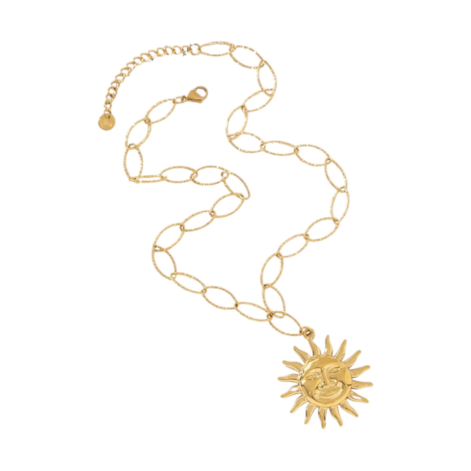 Oval sun statement ketting