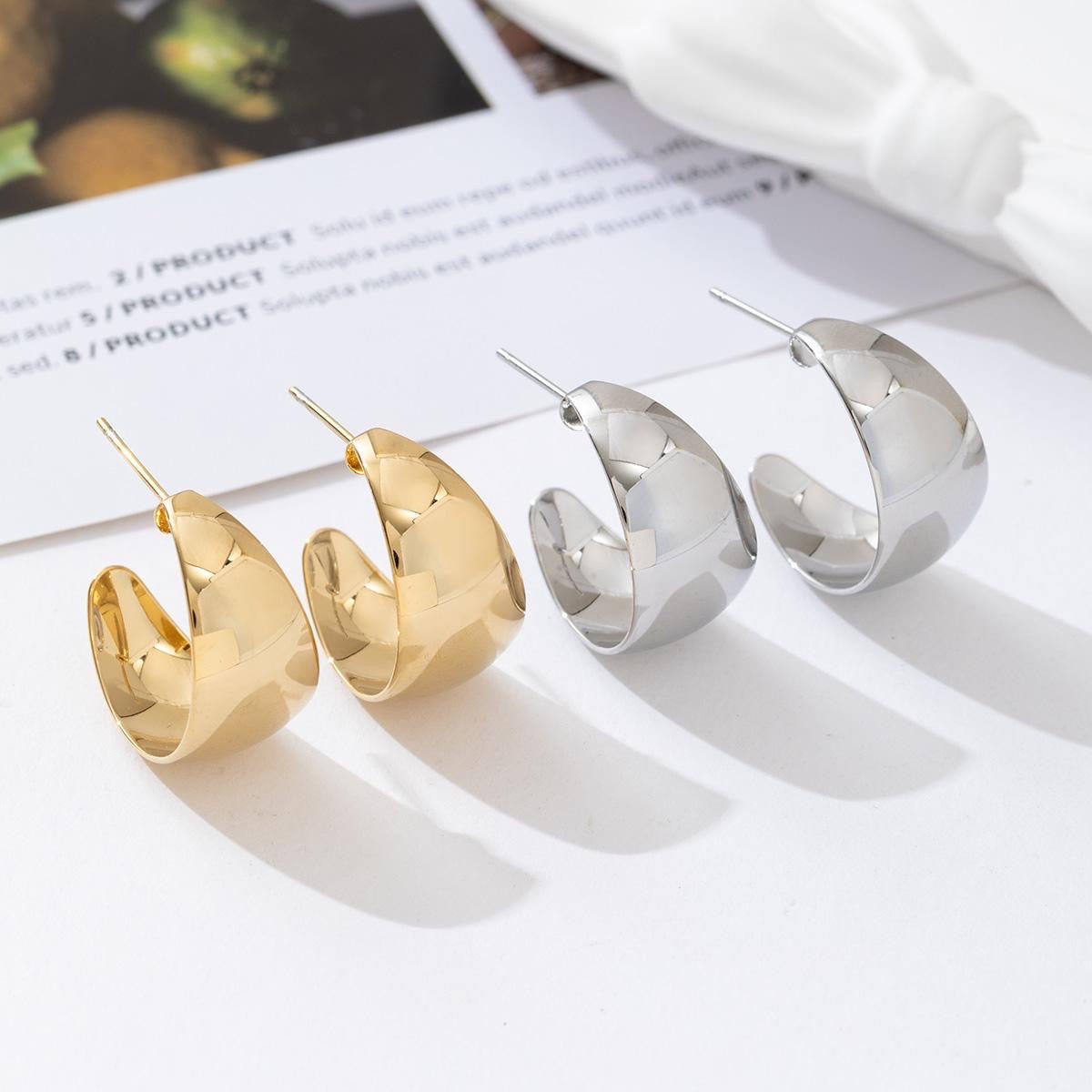 Mini Crescent 22MM hoop earrings