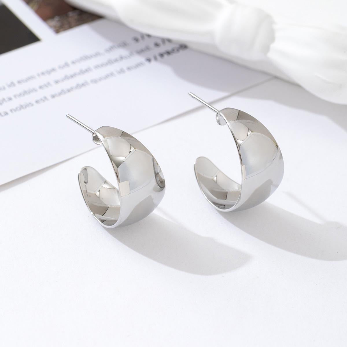 Mini Crescent 22MM hoop earrings