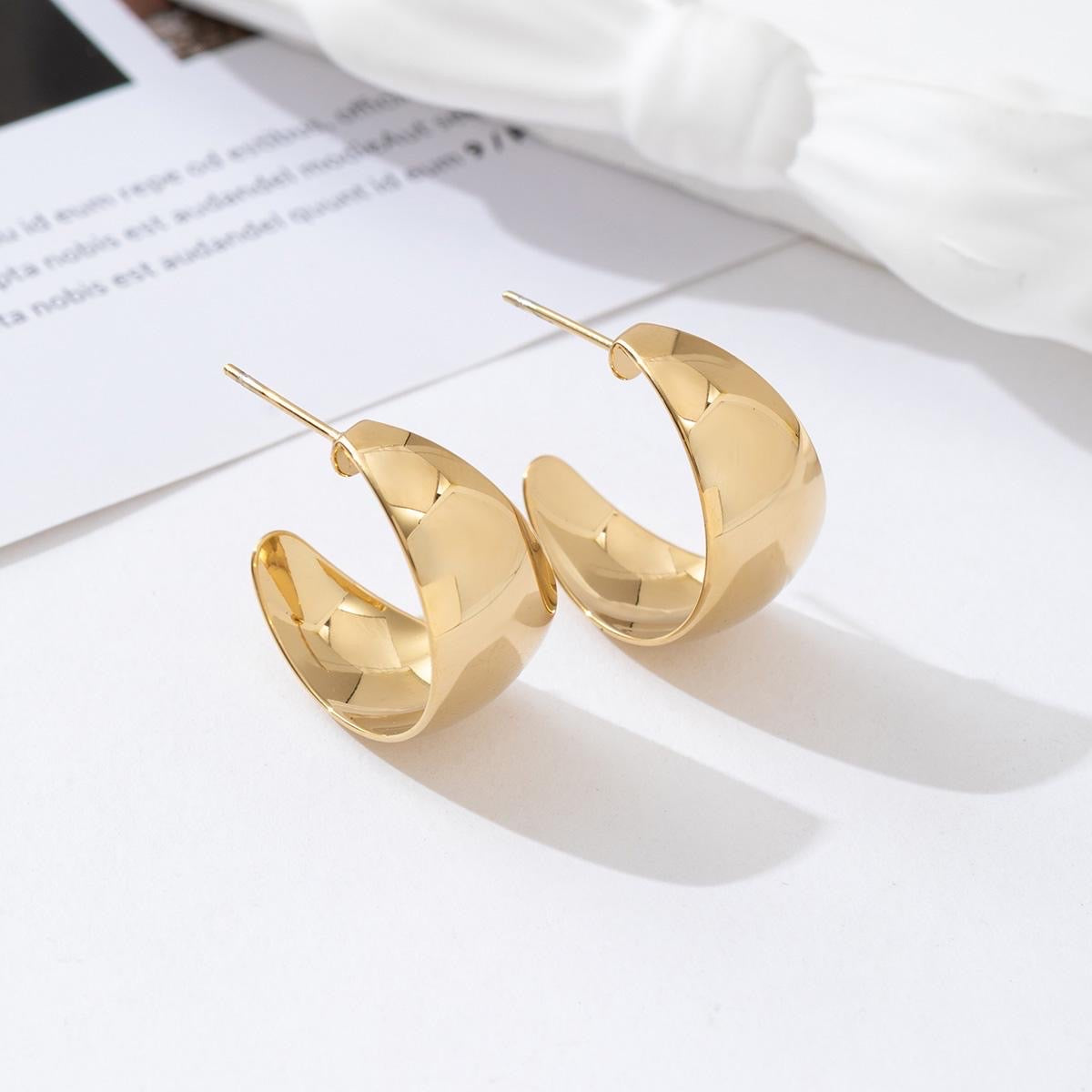 Mini Crescent 22MM hoop earrings