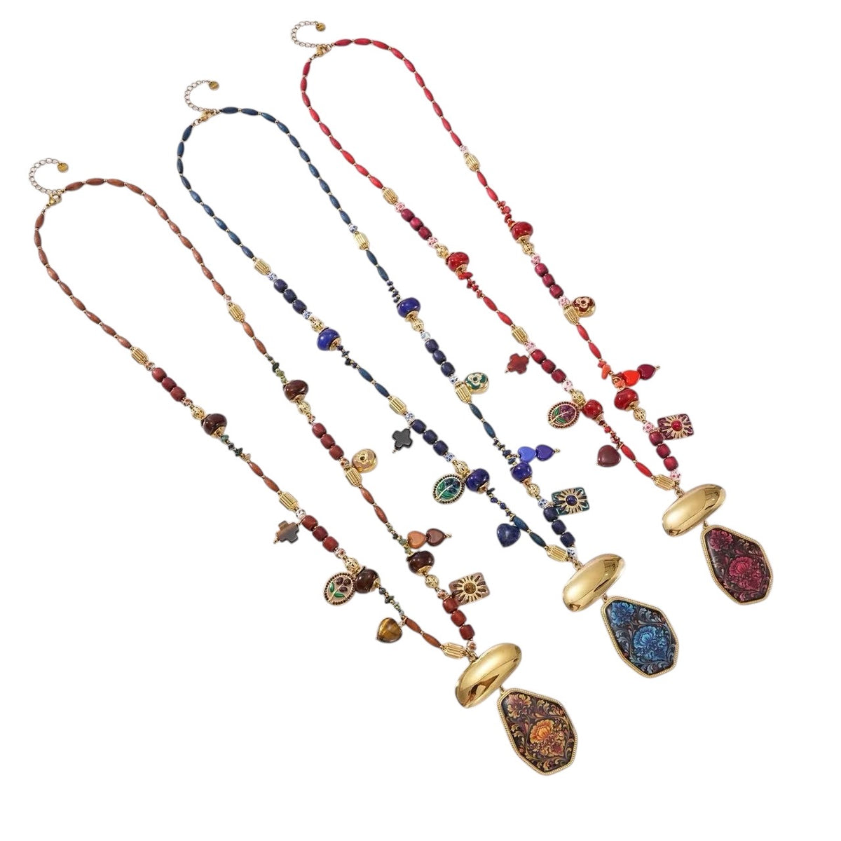 Flower beads lange ketting